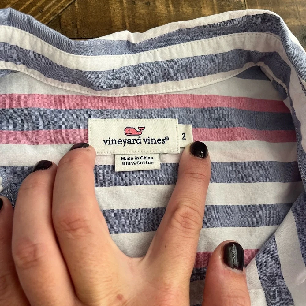 Vineyard Vines stripe blouse - Picture 2 of 4